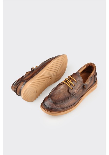 Taba Deri Erkek Günlük Ayakkabı modelleri