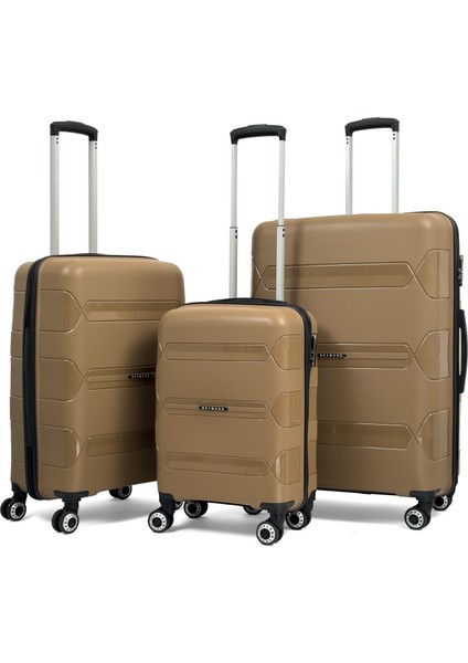 Lucas Polipropilen Kırılmaz Valiz, 3\'lü Set