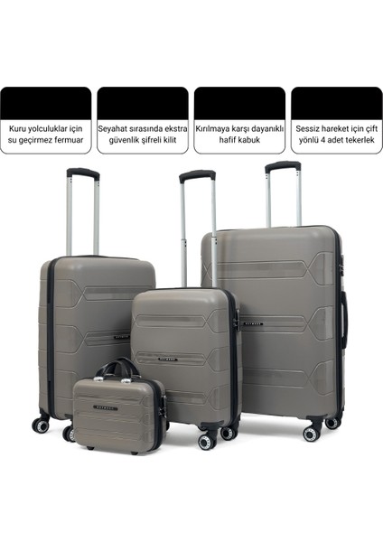 Lucas Polipropilen Kırılmaz Valiz, 3\'lü Set modelleri