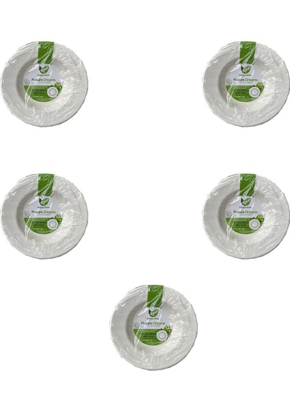 Nature Ekolojik Karton Kağıt Parti Çok Amaçlı Çukur Derin Tabak - 23 Cm. - 125 Adet