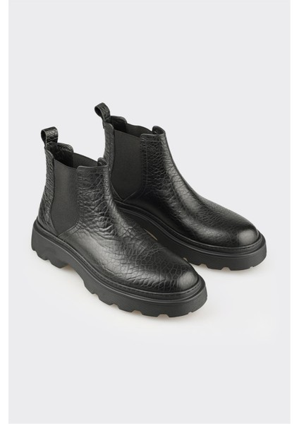 Siyah Deri Erkek Günlük Bot fiyatları