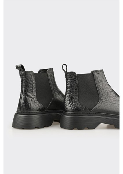 Siyah Deri Erkek Günlük Bot fırsatları