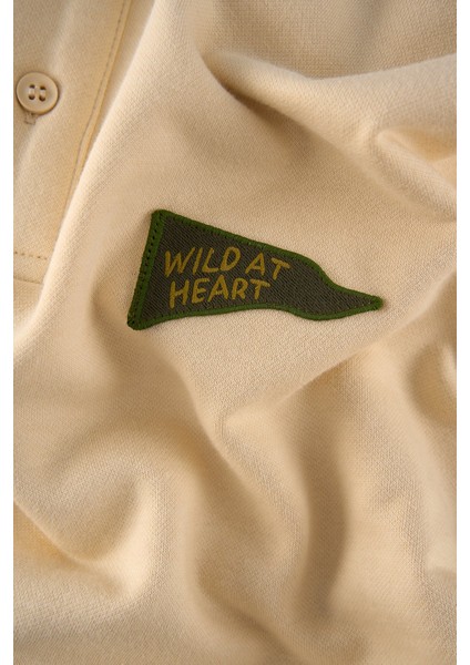 Wild At Heart Soft Touch Polo Yaka Sweatshirt - Ekru fiyatları