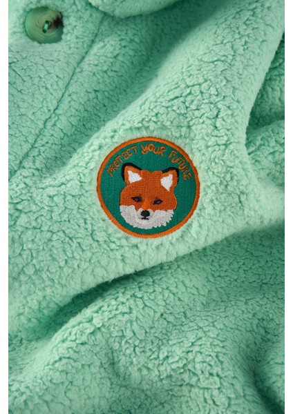 Kızıl Tilki Sherpa Ceket - Mint Yeşili fiyatları