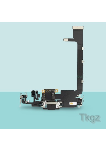 Apple Iphone 11 Pro Max Full Şarj Soketi Filmi Flex Orjinal (Siyah)