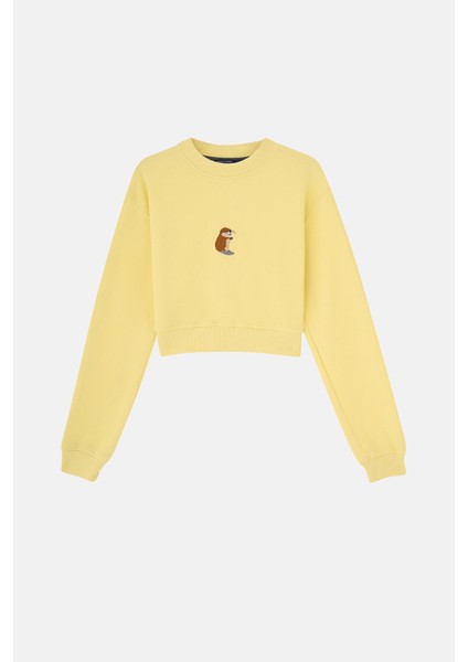 Yavru Kunduz Supersoft Crop Sweatshirt - Sarı fiyatları