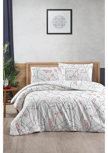 Cotton Collection Flanel Çift Kişilik Nevresim Takımı White fiyatları