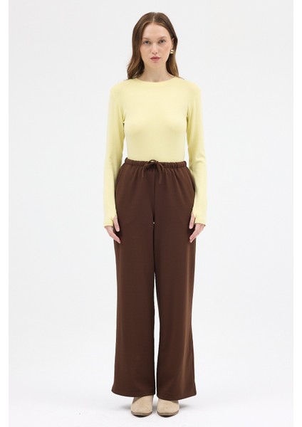 Sarı Premium/Viskoz Yumuşak Kumaşlı Parmak Geçmeli Crop Bluz 8162A fırsatları