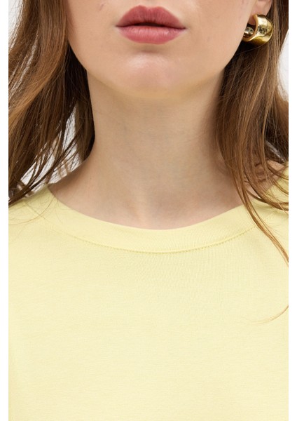 Sarı Premium/Viskoz Yumuşak Kumaşlı Parmak Geçmeli Crop Bluz 8162A indirimleri