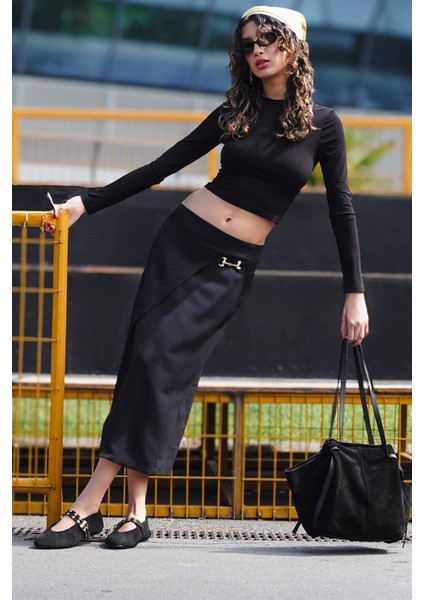 Kadın Hakiki Deri Shopper El ve Omuz Çantası Yorita Siyah Süet fiyatları