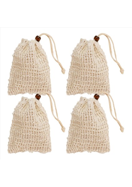 4x Sabun Torbası Sabun Torbası Ramie Organik Sabun Torbası Sabun Torbası Köpük ve Kuru Sabun (Yurt Dışından)