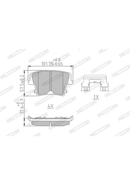 FDB1953 Arka Fren Balatasi 05142560AA 05142560AB 051425611AA