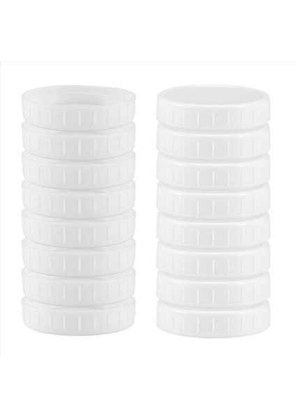 16 Paket Geniş Ağız Kavanoz Kapakları Konserve Kavanozları Için Plastik Depolama Kapakları Sızdırmaz ve Çizik Önleyici Dirençli Yüzey (Yurt Dışından) modelleri