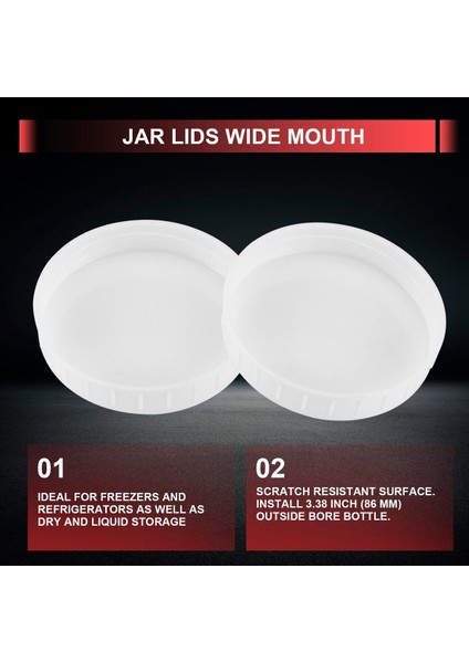 16 Paket Geniş Ağız Kavanoz Kapakları Konserve Kavanozları Için Plastik Depolama Kapakları Sızdırmaz ve Çizik Önleyici Dirençli Yüzey (Yurt Dışından) fırsatları