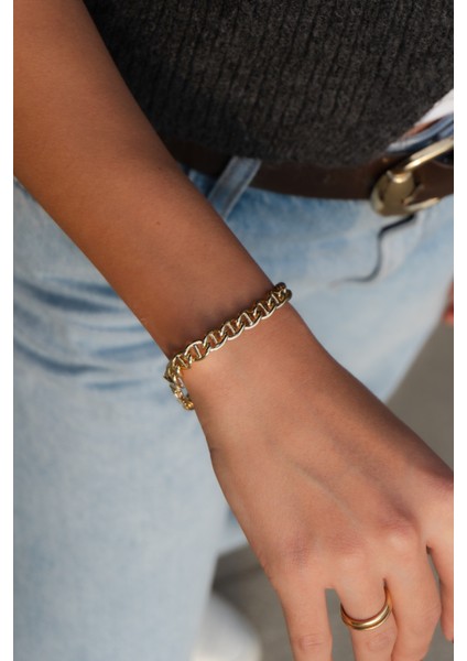 Zincir Gold Çelik Bileklik fiyatları