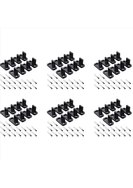 48X Sürgülü Barn Kapı Zemin Kılavuzları Dolap Kapı Kılavuzları Donanım Plastik Basit Zemin Duvarı Monte Alt Track Rehber (Yurt Dışından)