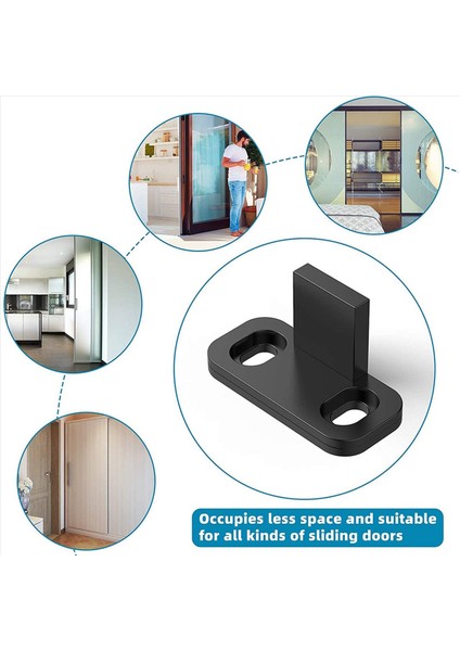 48X Sürgülü Barn Kapı Zemin Kılavuzları Dolap Kapı Kılavuzları Donanım Plastik Basit Zemin Duvarı Monte Alt Track Rehber (Yurt Dışından) fırsatları