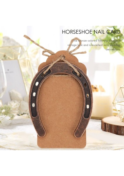 10 Adet Iyi Şanslı At Nalı Düğün Iyilikleri Kraft Etiketleri ile Vintage Düğün Partisi Süslemeleri Için Rustik At Nalı Ler (Yurt Dışından) fiyatları