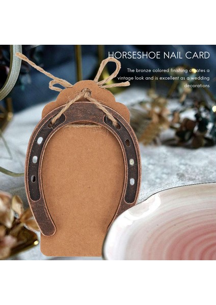 10 Adet Iyi Şanslı At Nalı Düğün Iyilikleri Kraft Etiketleri ile Vintage Düğün Partisi Süslemeleri Için Rustik At Nalı Ler (Yurt Dışından) fırsatları