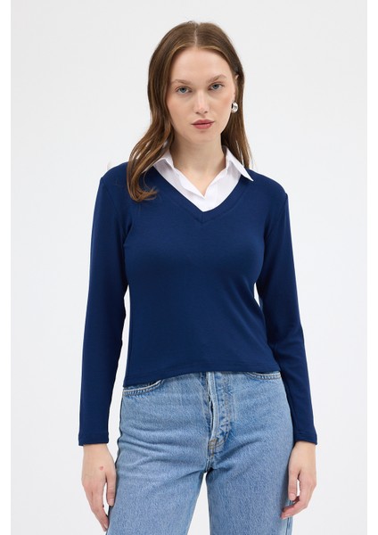 8198A Gömlek Yaka Bluz Laci fiyatları