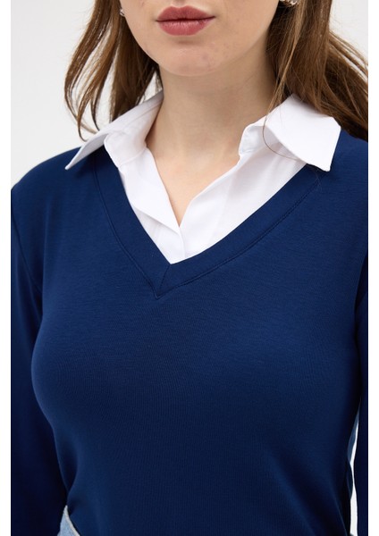 8198A Gömlek Yaka Bluz Laci indirimleri