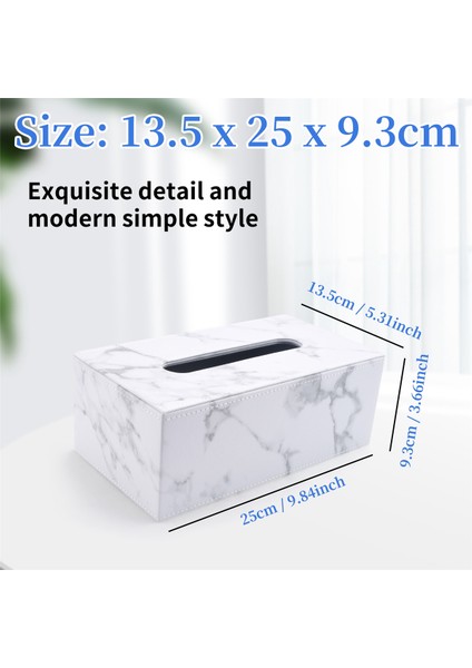 Dikdörtgen Mermer Pu Deri Yüz Doku Kutusu Kapak Peçete Tutucu Kağıt Havlu Dispenser Konteyner Ev Ofis Araba Dekoru (Yurt Dışından) fırsatları