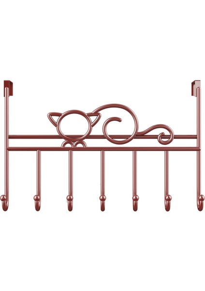 7-Hook Kapı Askı Demir Sanat Çanta Giysileri Anahtar Eşarp Asma Tutucu Banyo Mutfak Ev Arka Kapı Organizatör (Yurt Dışından)