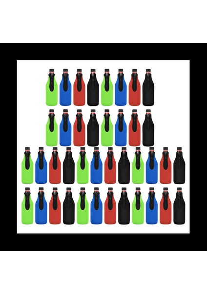 40 Paket Bira Şişesi Izolatör Kılıf Içecek Soğuk Zip-Up Şişe Ceketleri Bira Şişesi Soğutucu Kollu Neopren Kapak (Yurt Dışından) fiyatları