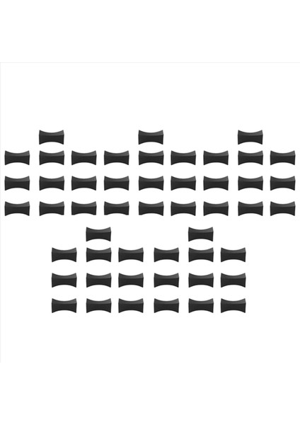 50PCS Yemek Çubukları Dinlenme Küçük Çubuklar Stantlar Kaşık Çatal Tutucu Seti Çubukları Kap Çatal Bıçak Takımı Siyah (Yurt Dışından)