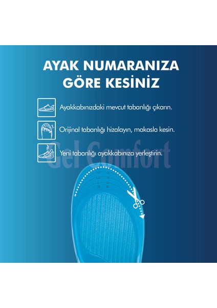 GC12 | Yumuşak Jel, İş Ayakkabıları ve Botlar İçin Rahat Ortopedik Destekli Konfor İç Tabanlık