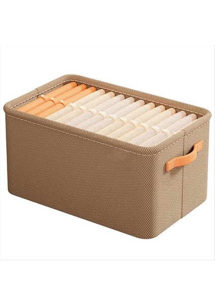 Çok Fonksiyonlu Dolap Organizatörü Çelik Halka Saklama Kutusu Kumaş Katlanır Yatak Odası Gardırop Giysileri Depolama Kutusu (Yurt Dışından)