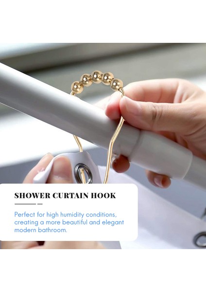 Kolay Monet Montaj Pasopar Duş Perdesi Kancalar Sürtünmesiz Paslanmaz Çelik - Duş Perdeleri Için Kolay Glide Duş Yüzükleri Çubuklar Cilalı Altın 12 Kanca Seti (Yurt Dışından) fırsatları
