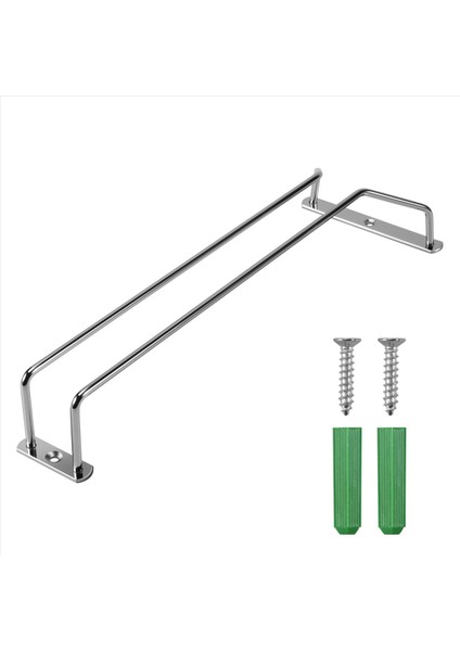 Cam Şarap Kupası Askılar Raf Tutucu Vidalı (Gümüş) (Yurt Dışından)