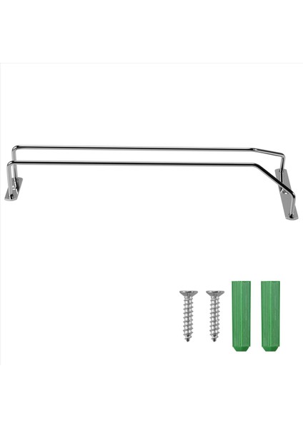 Cam Şarap Kupası Askılar Raf Tutucu Vidalı (Gümüş) (Yurt Dışından) modelleri