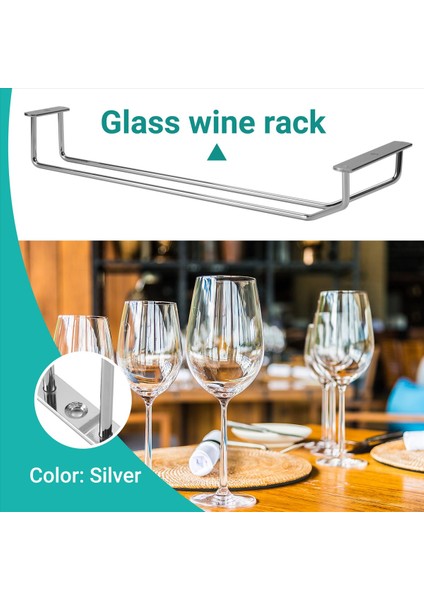 Cam Şarap Kupası Askılar Raf Tutucu Vidalı (Gümüş) (Yurt Dışından) fırsatları