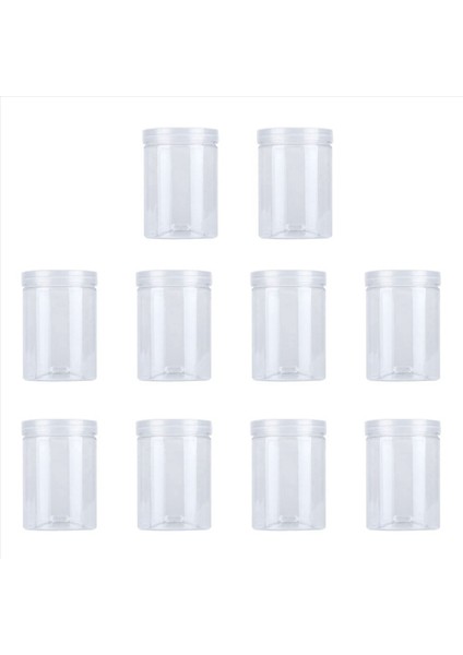 10 Pcs 500ML Gıda Kavanozu Mühürlü Şeffaf Plastik Mutfak Atıştırmalıkları Şeker Kurabiyeleri Için Kapaklı Kaplar Kokulu Çay (Yurt Dışından)