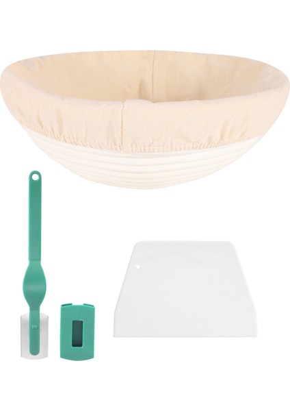 10 Inç Ekmek Prova Sepeti - Banneton Prova Sepeti + Kumaş Astar + Hamur Kazıyıcı + Ekmek Topal - Profesyonel ve Ev Fırıncıları Için Maya Sepeti Seti Esnaf Ekmek Yapımı (Yurt Dışından)
