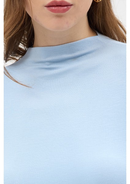 Mavi Yarım Boğaz Uzun Kollu Body 2069 indirimleri