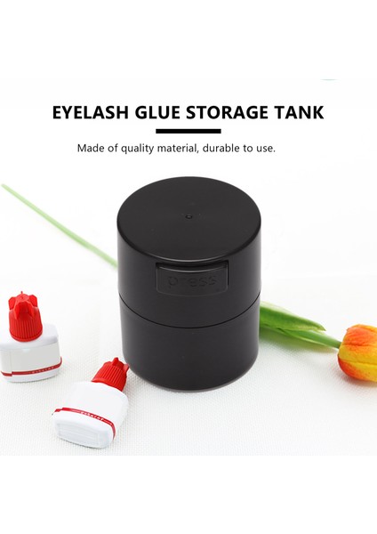Kirpik Tutkal Depolama Tankı Kirpikler Uzatma Tutkal Yapıştırıcı Standı Kavanozu Aktif Mühürlü Kutu 4 Hücreler Konteyner Siyah (Yurt Dışından) fiyatları