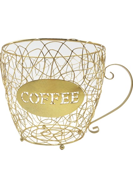 Kahve Kapsülü Evrensel Depolama Sepeti Kahve Fincanı Sepet Kahve Pod Organizatör Sahibi Siyah Ev Kafe Otel Altın (Yurt Dışından)