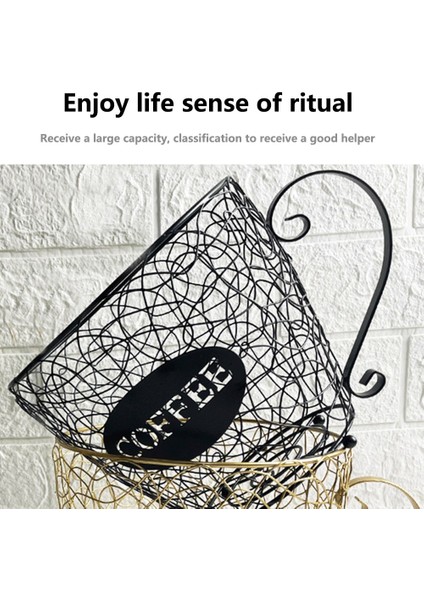 Kahve Kapsülü Evrensel Depolama Sepeti Kahve Fincanı Sepet Kahve Pod Organizatör Sahibi Siyah Ev Kafe Otel Altın (Yurt Dışından) modelleri