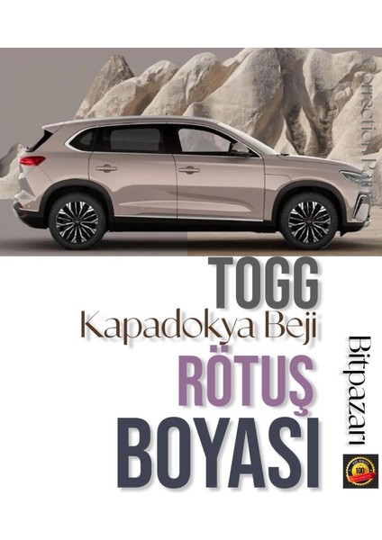 Togg Kapadokya Beji Orjinal Rötuş Boyası ve Fırça Seti - 25ML