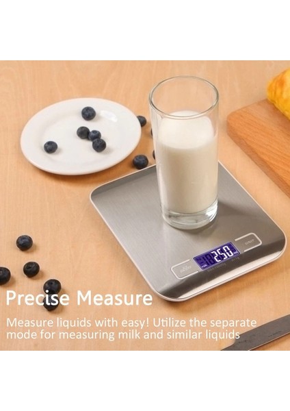 Lüx Dijital Mutfak Terazisi 5 kg 1 gr Hassas Paslanmaz Çelik + Pil modelleri