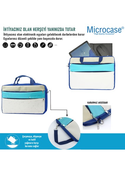Tcl Tab 10L Gen 4 ile Uyumlu Tablet Macbook Laptop Tablet Çantası 2 Bölmeli AL4821 modelleri
