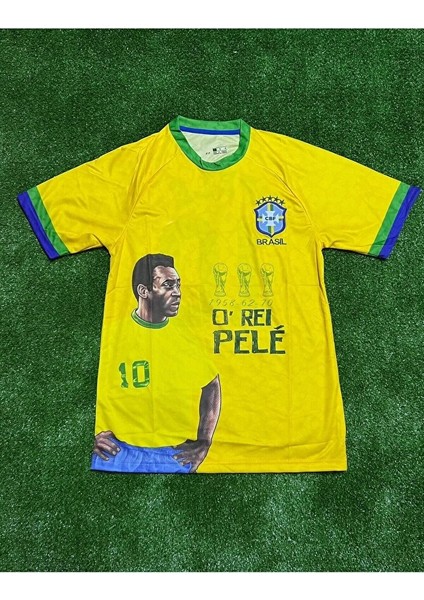 Brezilya Özel Tasarım Efsane Pele Özel Konsept Yetişkin Forması fiyatları