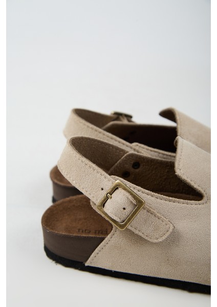 Lapaz Kadın Vegan Deri Tokalı Bej Sabo Terlik fırsatları