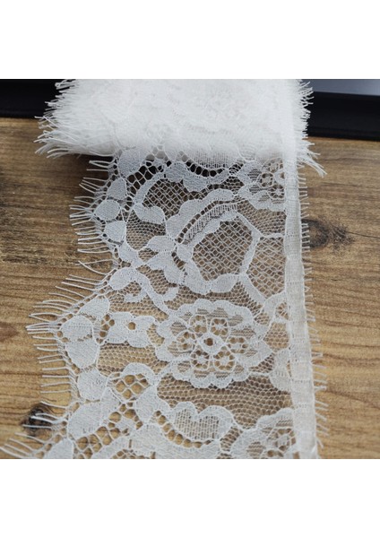 Sakallı Dantel (Kod A197) Eni 9 cm Boy 1 Adet 3 Metre Beyaz modelleri