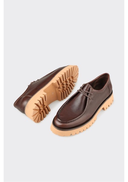 Kahve Deri Kadın Günlük Ayakkabı modelleri