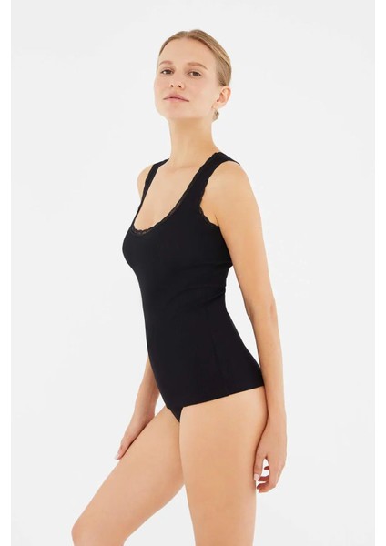 5010 Kadın 2'li Kalın Askılı Kaşkorse-Siyah fiyatları