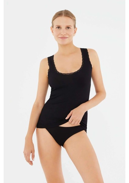 5010 Kadın 2'li Kalın Askılı Kaşkorse-Siyah fırsatları